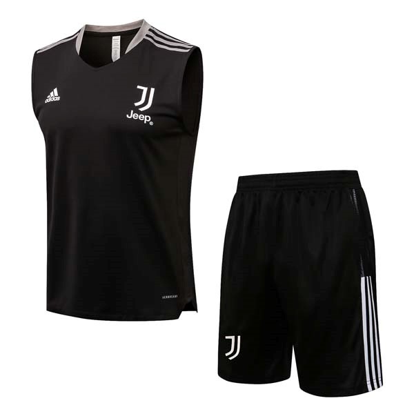 Trikot Juventus Ärmellos 2022 Schwarz Grau Günstige Fußballtrikots